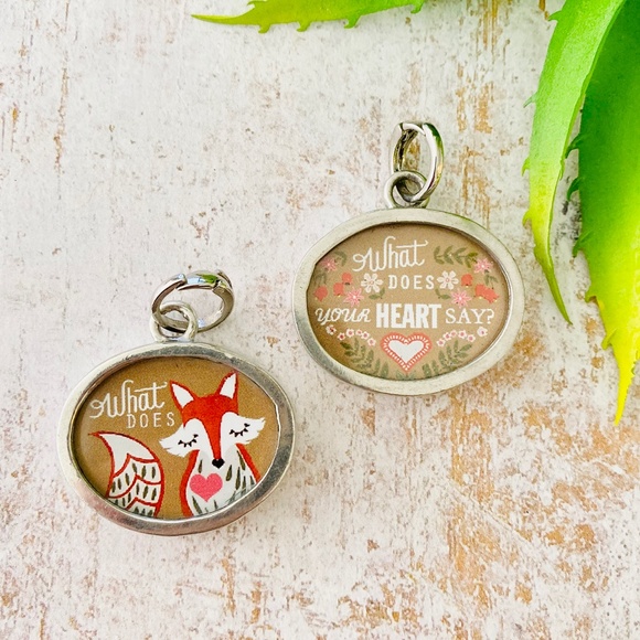 Heart Say Pick Up Sticks Reversible Charm - Picture 1 of 2